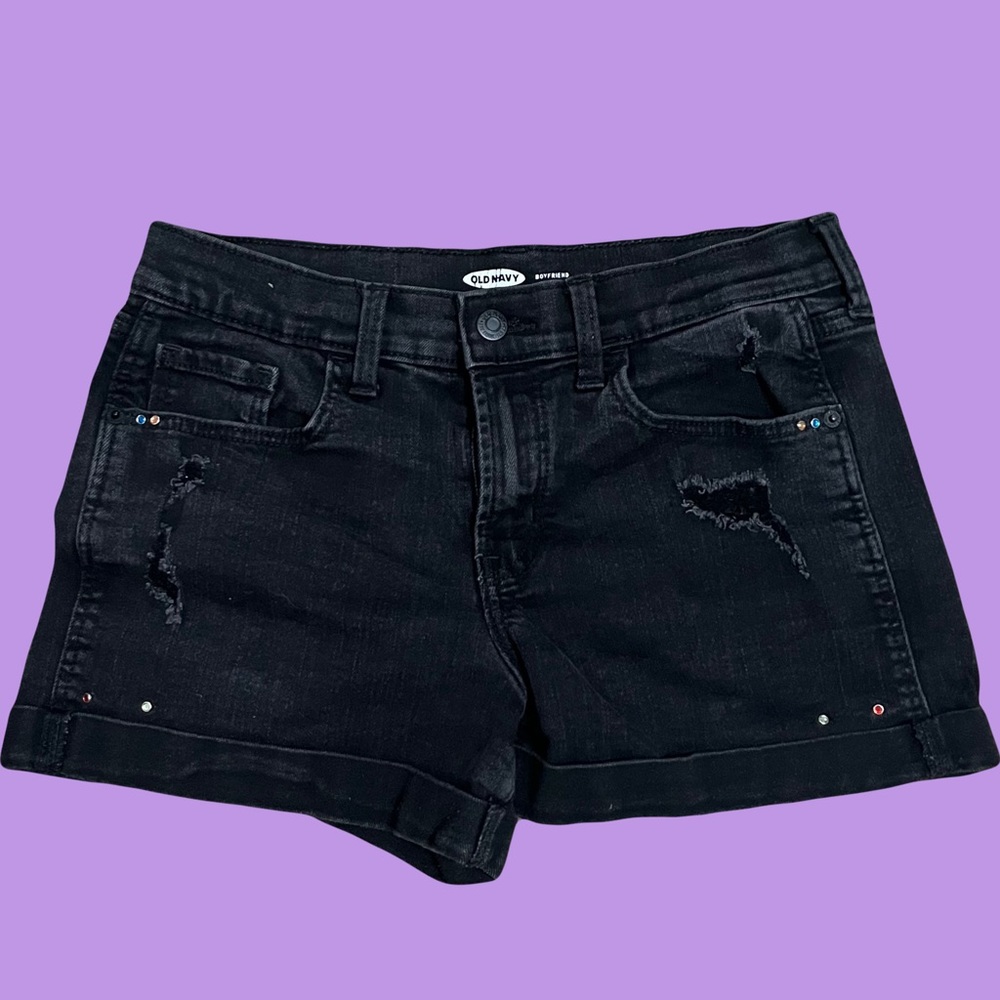 Black Jean Shorts